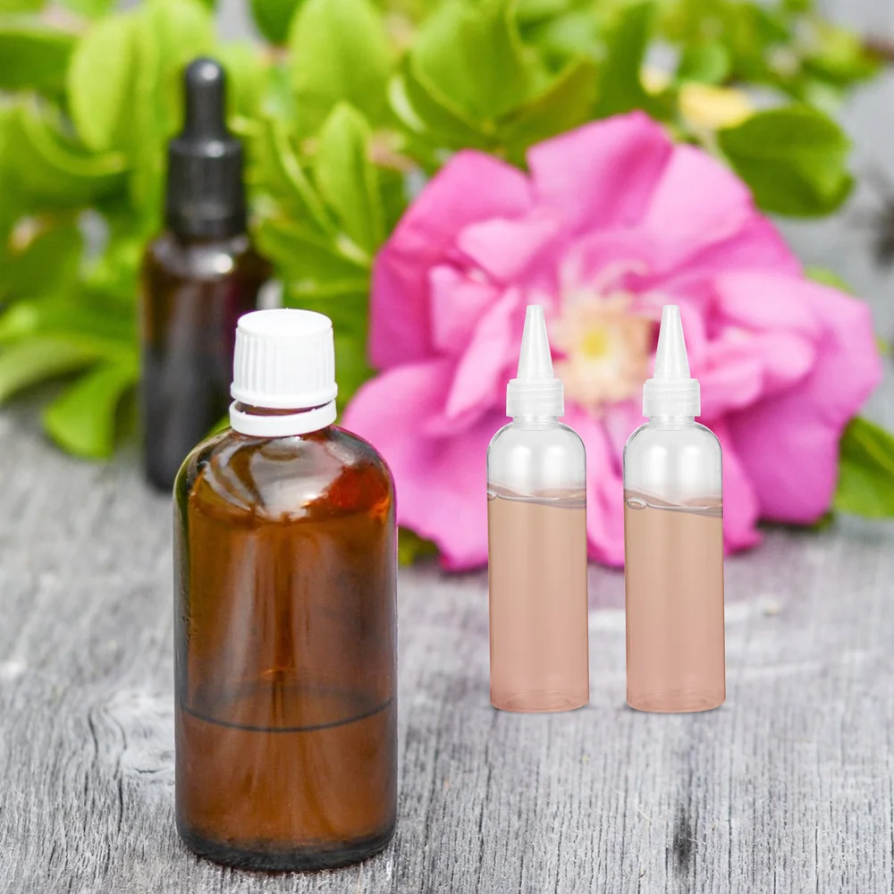 

20pcs 120ml Plastic Bottle Pointed Mouth Empty Bottle for Essential Oils Liquid
