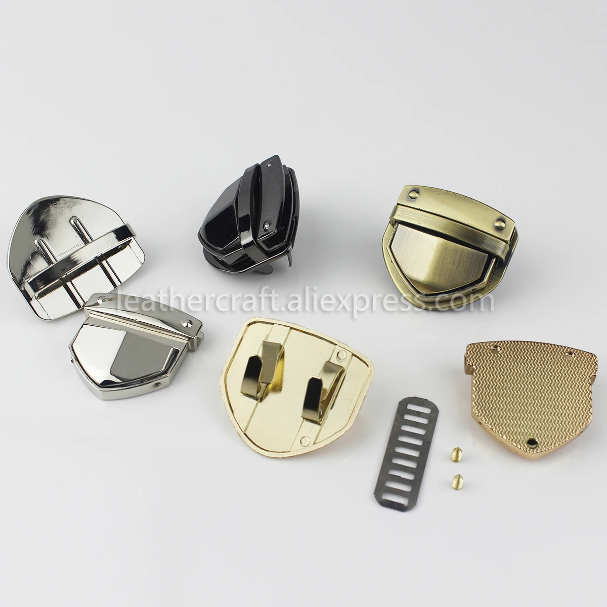 1x металлическая сверхпрочная застежка с нажимным замком замок для языка кожаное