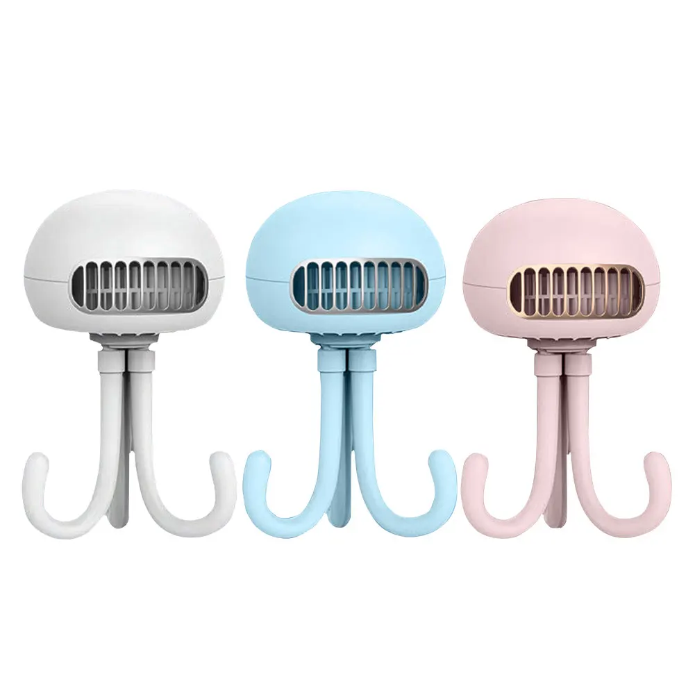 

Portable USB Fan Mini Handheld Leafless Octopus Fan 2000mAh With Flexible Tripod Bracket Summer Gadgets Desktop Desk Cooling Fan