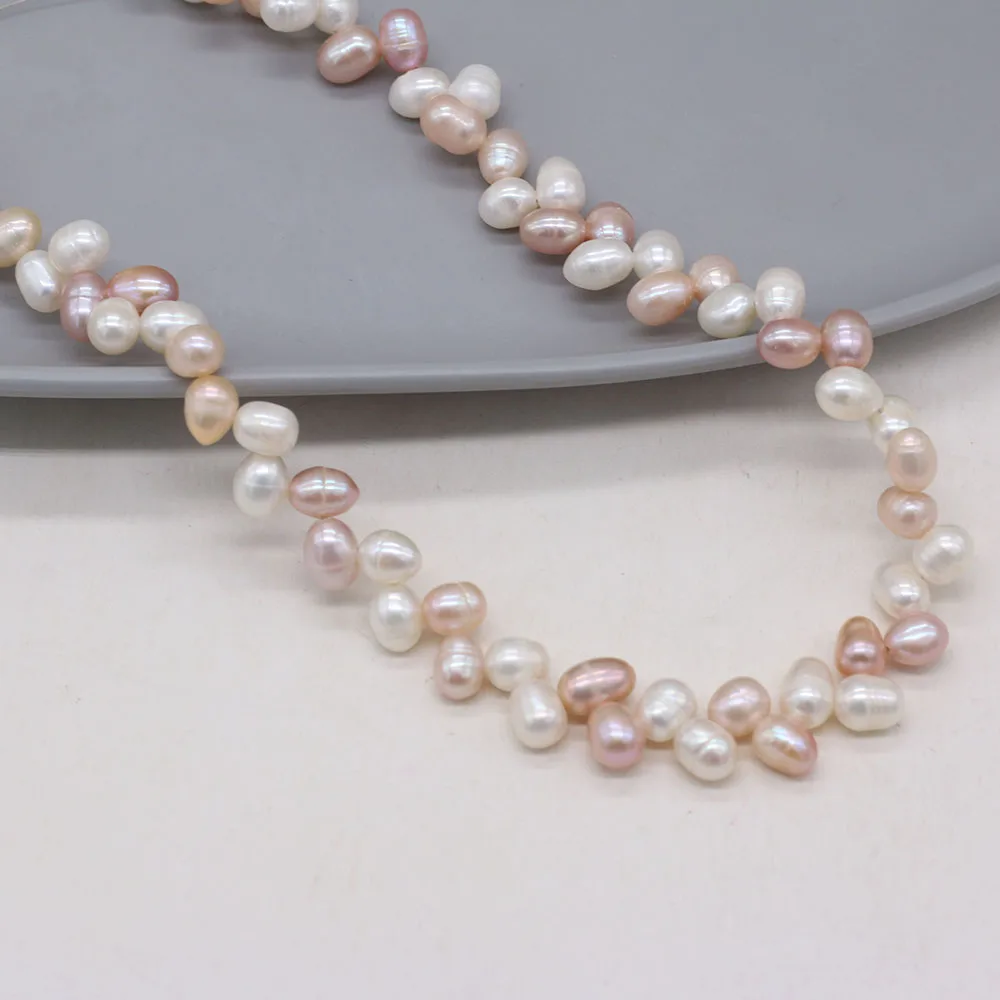 

Natural Freshwater Pearl Wheat Ear Shape Beads Creative Making DIY Boutique Fashion Charm Necklace Jewelry Gift
