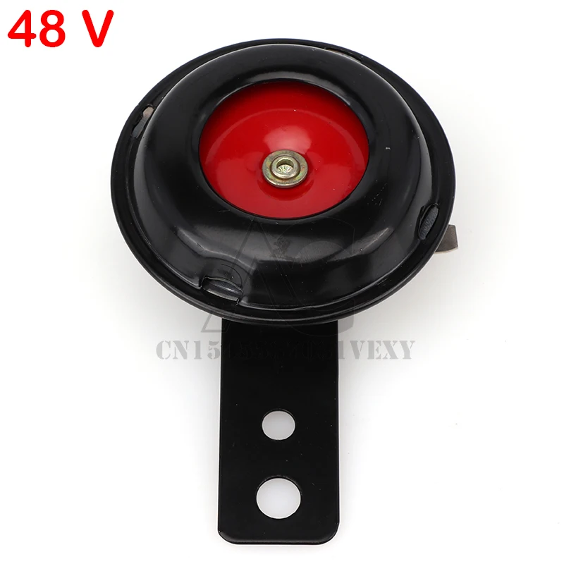Электрический звуковой сигнал для мотоцикла, 12 В, 24 В, 36 В, 48 В, 60 В, 1,5 А, 105 дБ, водонепроницаемый круглый звуковой сигнал, подходит для скутетермоделиэлектрического велосипеда