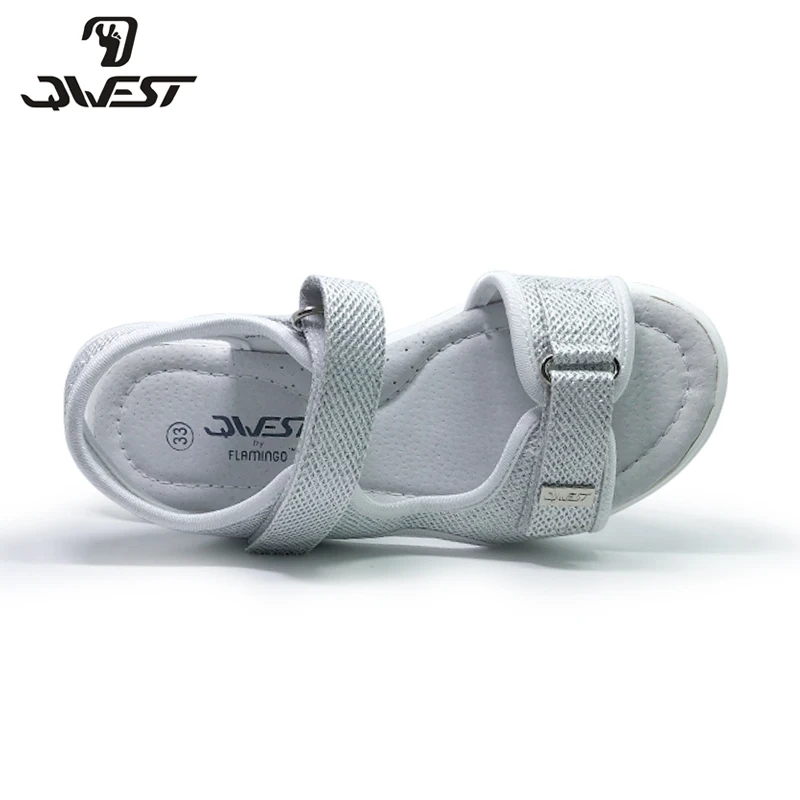 Сандалии с вырезами FLAMINGO 2020 Летние повседневные босоножки на липучке кожаные