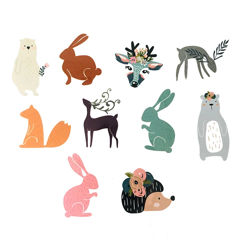 

50pcs Nordic Style Fresh Natural Green Plants Sticker Cute Animal Decoration Luggage Guitar Scrapbooking Toy Decal Sticker