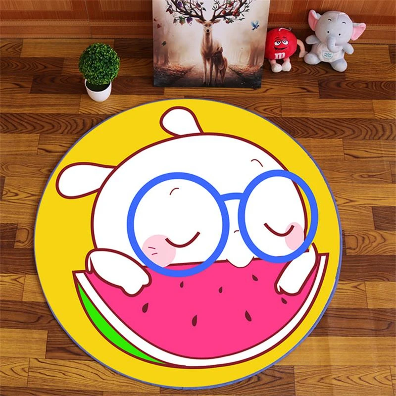 Nordic круглый ковер с рисунком дома Гостиная детская игра коврики под стулья