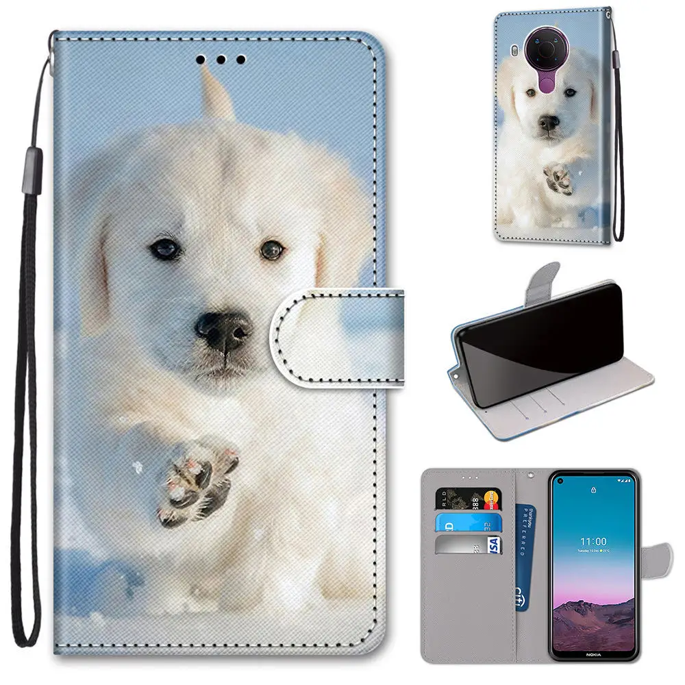 

Sunjolly for Nokia 5.4 1.4 2.4 3.4 C2 6.2 7.2 5.3 C1 2020 2.3 Flip Wallet PU Phone Leather Case Cover coque capa