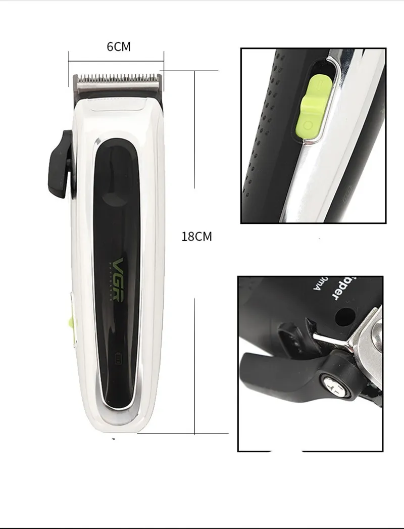 VGR многофункциональный триммер для волос перезаряжаемая электрическая машинка