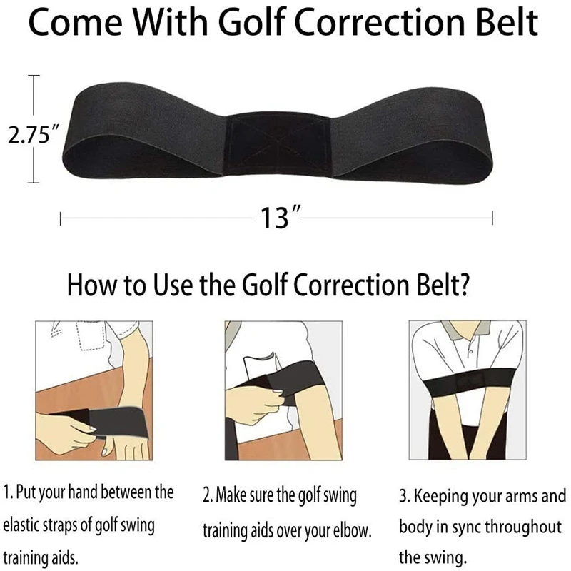 

Golf Training Mat, Swing Detection Batting Mini Golf Practice Training Aid Game with Golf Correction Belt Accessories