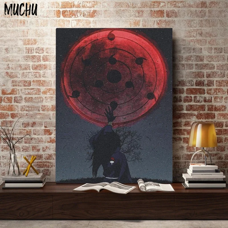 Uchiha Madara Классическая аниме искусственная живопись персонаж настенная комната