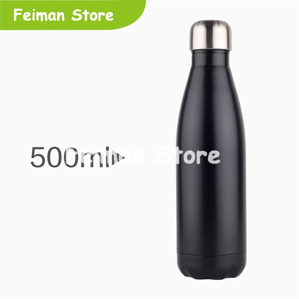 Solid Color BPA free Water Bottle Coffee Thermos 304 Stainless Steel Beer Tea Drink Travel Sport Gym Vacuum Insulated Cup | Дом и сад