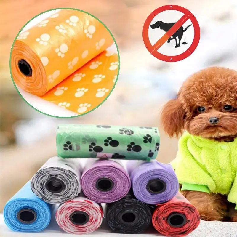 1 рулон пластиковые пакеты для мусора домашних животных|Лотки| |