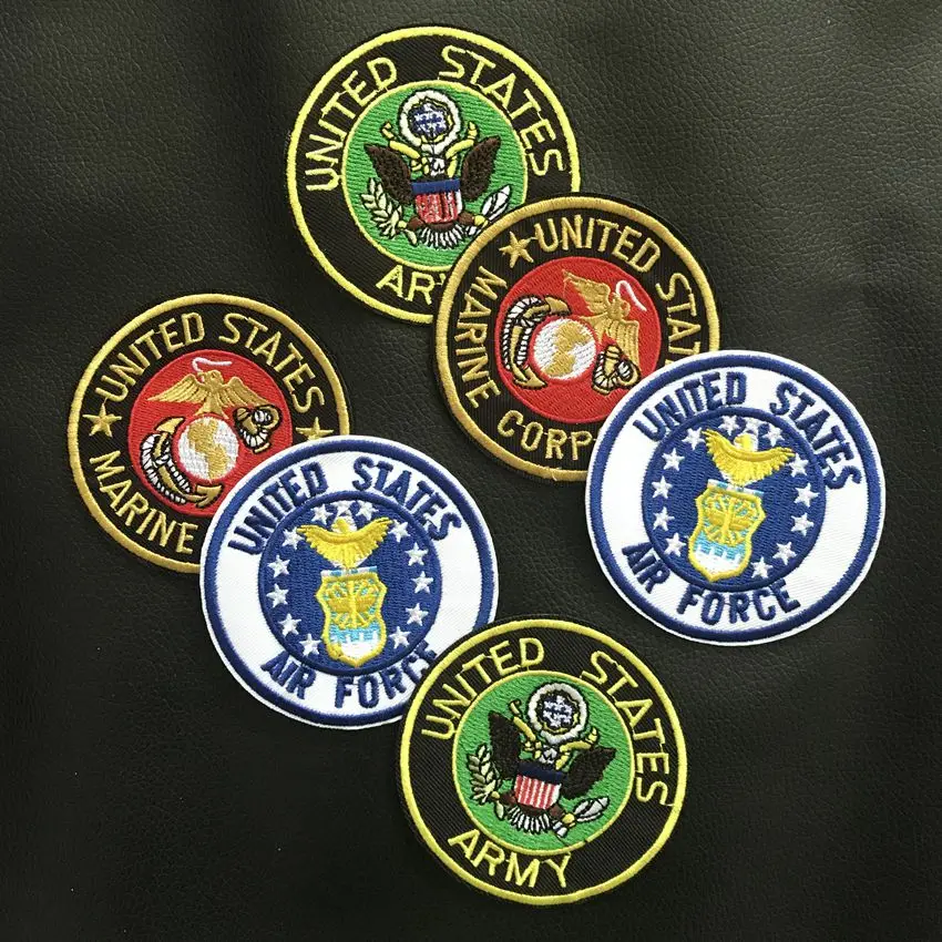 

3 предмета в комплекте, новинка, Соединенные Штаты аппликации с военно-морской флот утюг на патчи для аппликация на одежду нашивка для куртк...