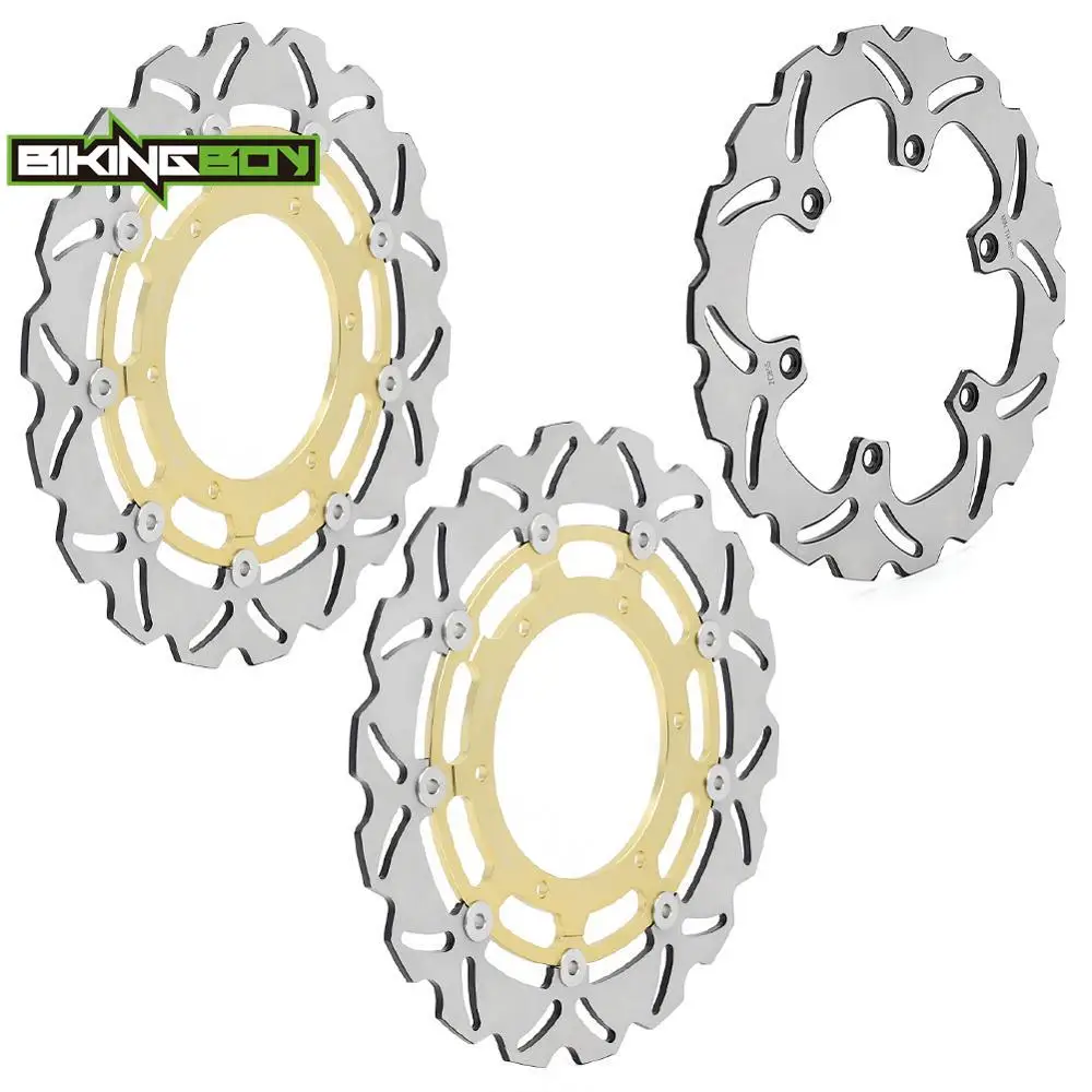 

BIKINGBOY Front Rear Brake Disks Discs Rotors For Yamaha MT-01 1670 2005 2006 MT10 320mm 267mm Stainless Steel Full Set 3pc