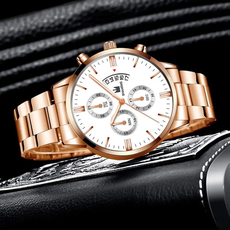 Мужские спортивные часы SHAARMS военные с датой Роскошные Кварцевые наручные