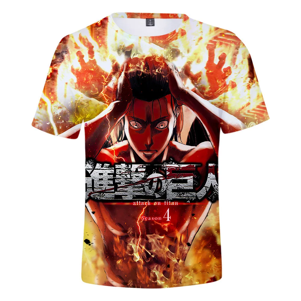 

Attack on Titan 3D Printed T-Shirt Unisex Causal Round-neck Short Sleeve Streetwear Oversize Top