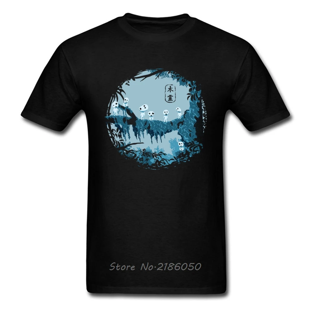 Футболка мужская из хлопка с принтом принцессы Мононоке | Мужская одежда