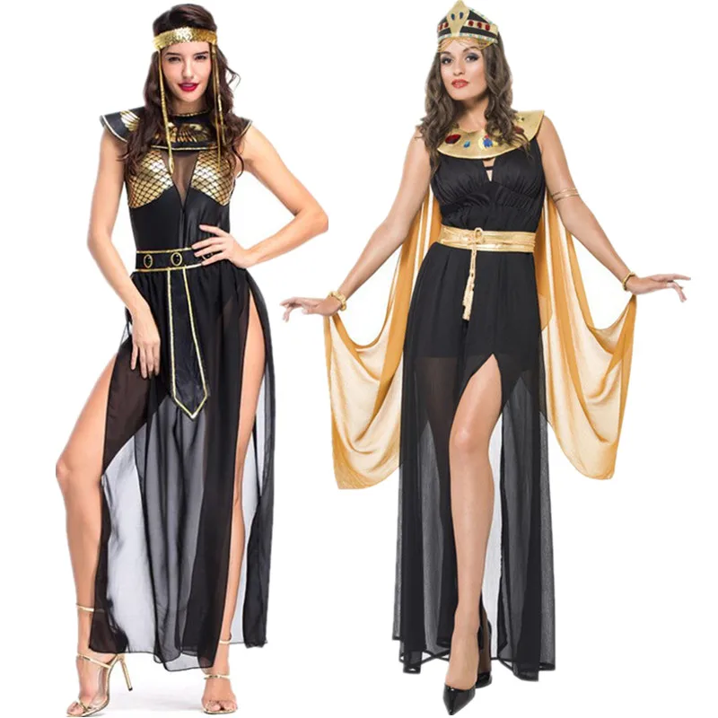 

Medieval Egypt Princess Costumes Ancient Egyptian Pharaoh Cosplay Masquerade Halloween Adult Women Cleopatra Royal Fancy Dress