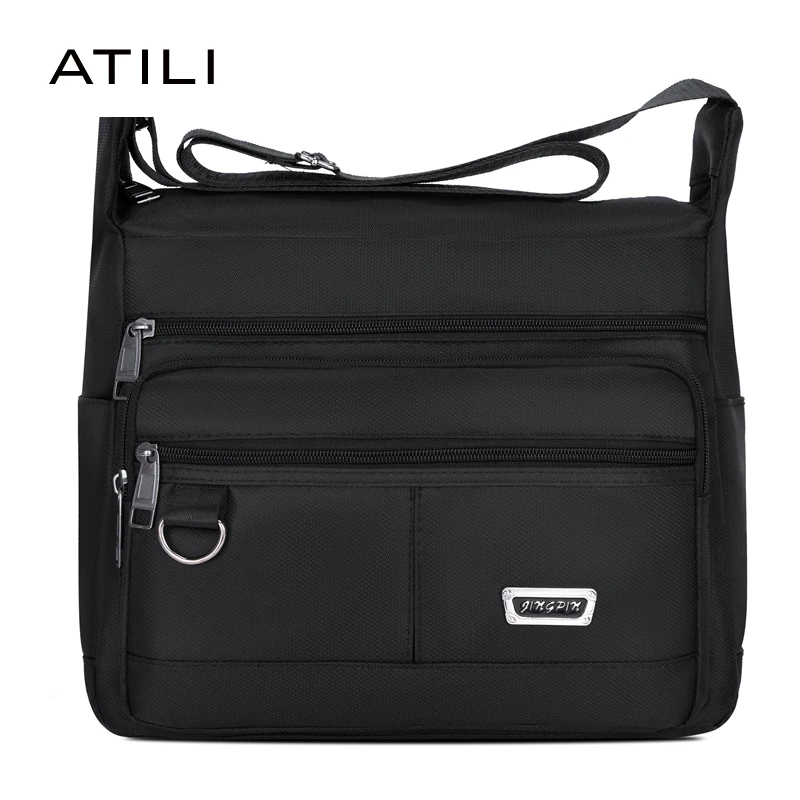 

2021 Men's Bag Shoulder Bag Large capacity multiple compartments Waterproof Business Crossbody Bag Nylon Casual Messenger bag