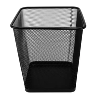 metal trash can wrought iron garbage container household office waste bins rubbish paper basket organizer