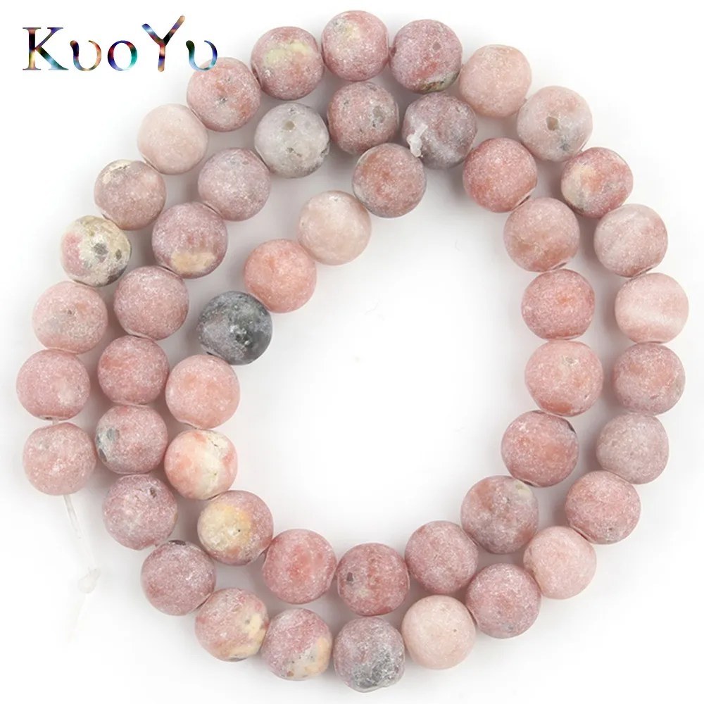 

Natural Stone Matte Plum Blossom Jades Beads Round Loose Spacer Beads For Jewelry Making 4/6/8/10/12mm Diy Bracelet Necklace