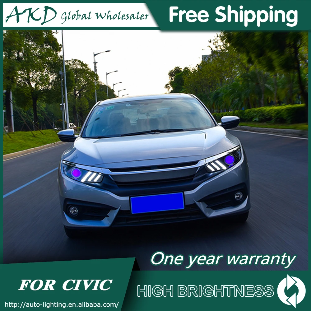 Фары для автомобиля Honda CIVIC X G10 2015 2019 DRL дневные ходовые огни Светодиодный