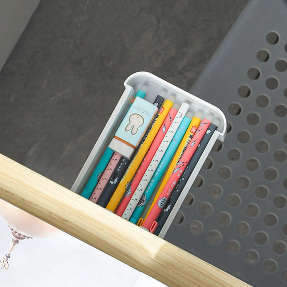 

2pcs Drawer Stationery Boxes Table Bottom Stationery Boxes Pencil Boxes