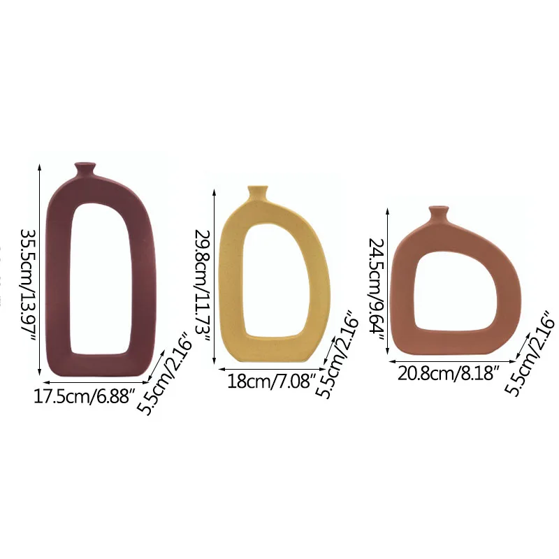 

Home Decoration Accessories Nordic Creative Ceramic Vase Ornament Crafts Living Room Desktop Flower Arrangement Dried Flower