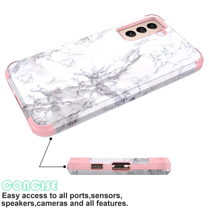 Покрытие с геометрическим рисунком мраморной передней и задней панели 360 чехол