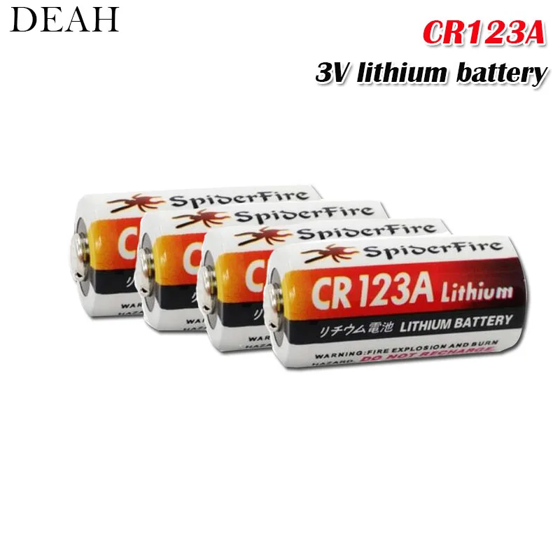 4 шт. литиевая батарея CR123 CR 123A CR17345 16340 cr123a 3v Non-аккумуляторные батареи для Камера газовый счетчик сухая батарея