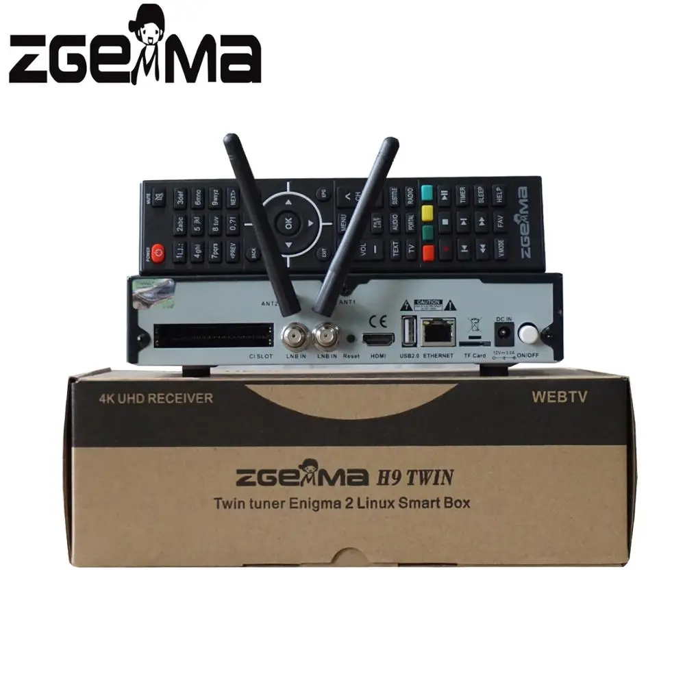 2 шт./лот в формате 4K UHD Zgemma H9 односпальный Комплект белья из * CI + Linux E2 DVB S2X IPTV TWIN