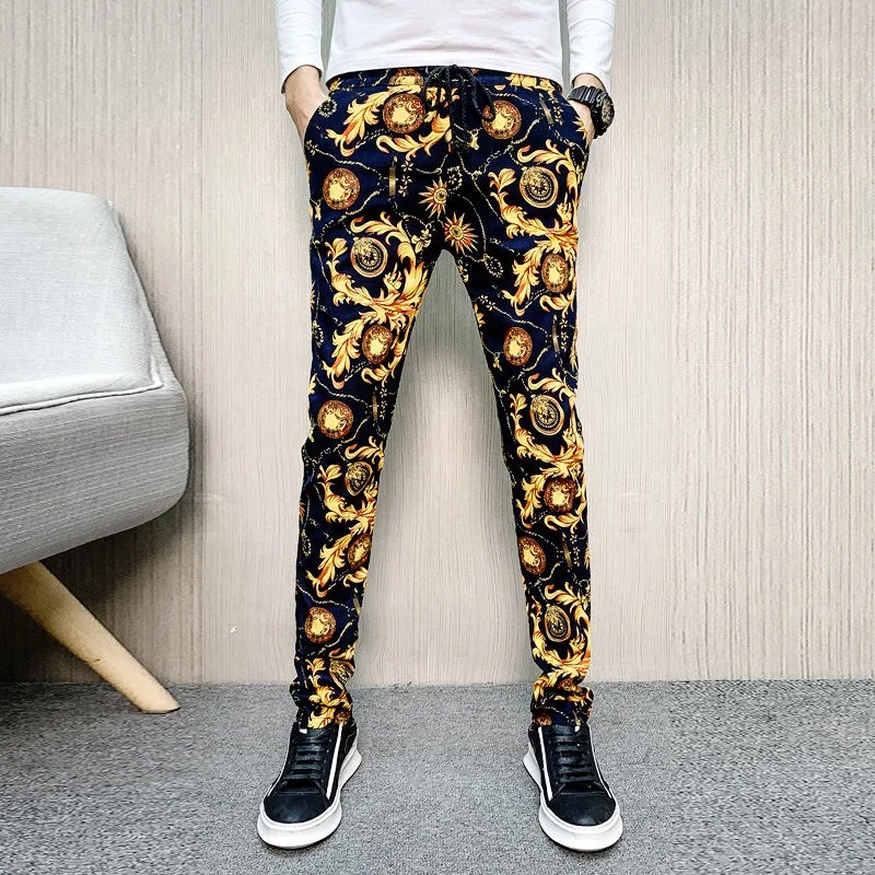 

2021 Fashion New Men's Casual Snowflake Camouflage Trousers / Men's Stovepipe Pencil Pants