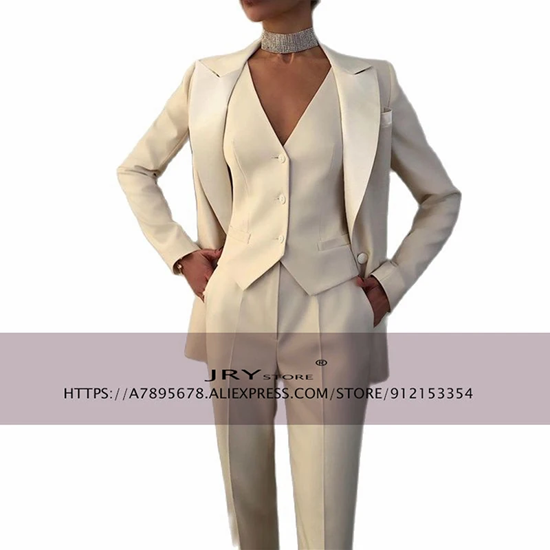 Женская деловая облегающая одежда из 3 предметов Женский праздвечерние блейзер