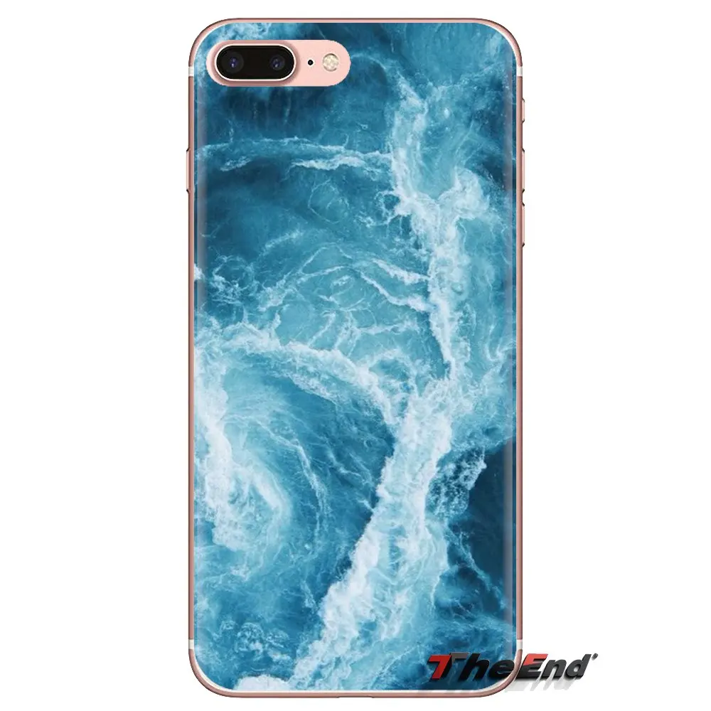 For iPhone XS Max XR X 4 4S 5 5S 5C SE 6 6S 7 8 Plus Samsung Galaxy J1 J3 J5 J7 A3 A5 blue ocean ace Transparent TPU Cases Cover |