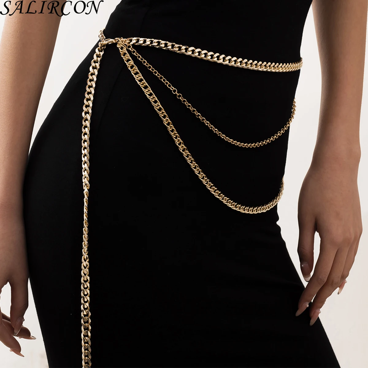 Vintage Punk Statement Gold Color Multi Layer Waist Chain Women 2021 Trend Sexy Body Jewelry High Quality Accessories Wholesale