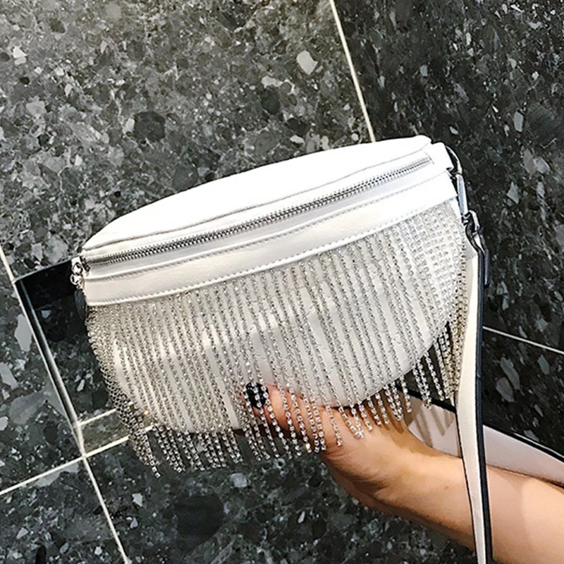 

Fashion Lady Wild Net Red Chest Bag Crossbody Waist Bag Tassel Wind Bag