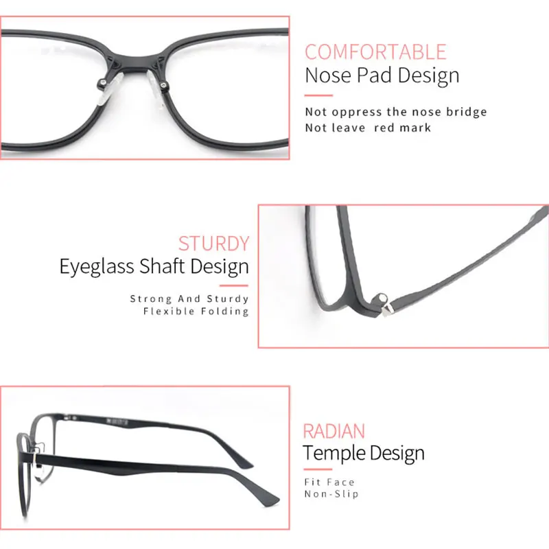 Квадратные очки для близорукости LUCIDIE женщин и мужчин ретро в металлической