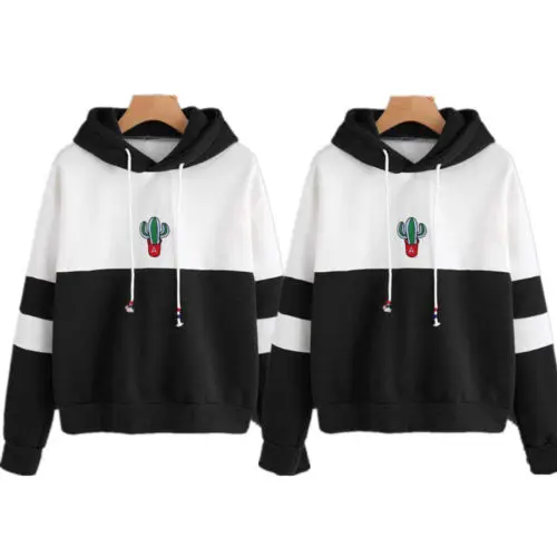 Женский свитшот с капюшоном длинным рукавом | Женская одежда