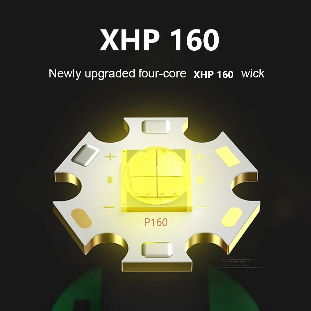880000LM XHP160 высокое Мощность светодиодный вспышка светильник фонарь XHP90 Usb