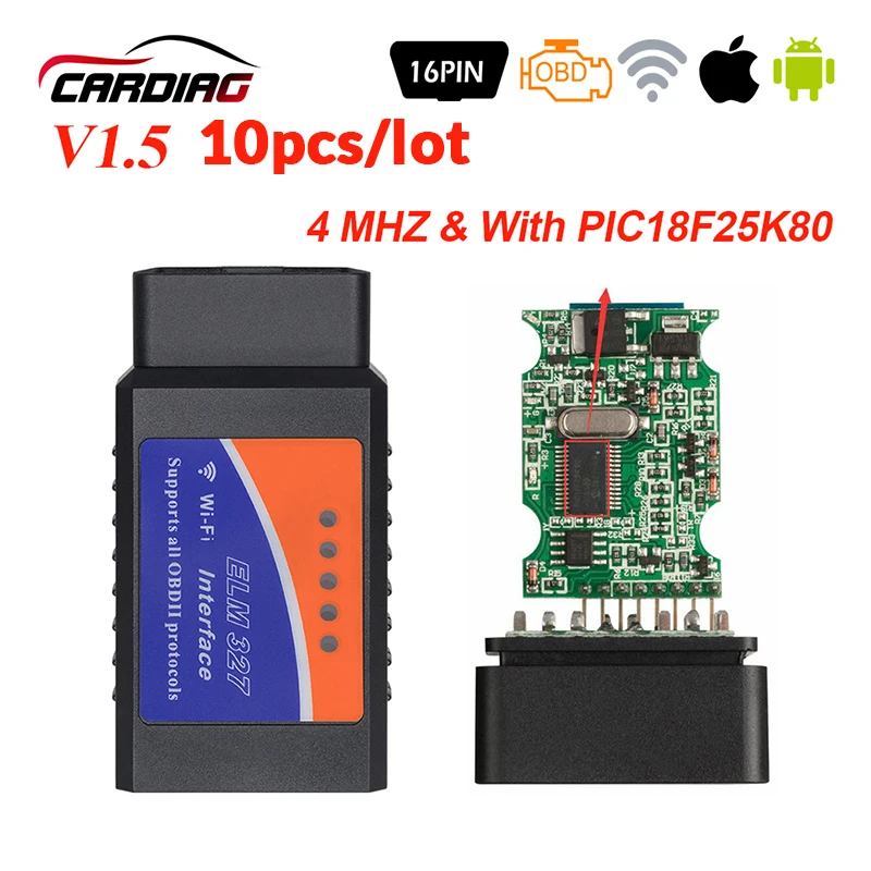 Автомобильный диагностический прибор OBDII ElM327 V1.5 Bluetooth 10 шт. инструмент V 1 5 OBD 2 elm 327
