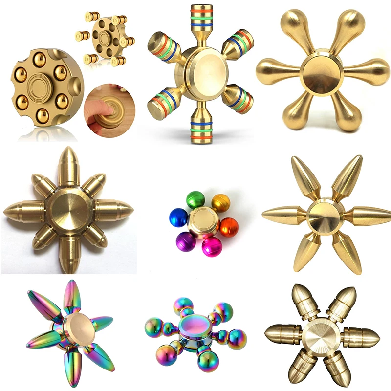 

Pure Copper Hand Spinner Fidget Spinner Adult Child EDC Decompression Artifact Creative Toys Bullet Sugar Gourd Revolver