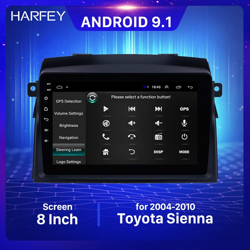 Автомобильный радиоприемник с навигацией Harfey 8-дюймовый автомобильный GPS-экраном