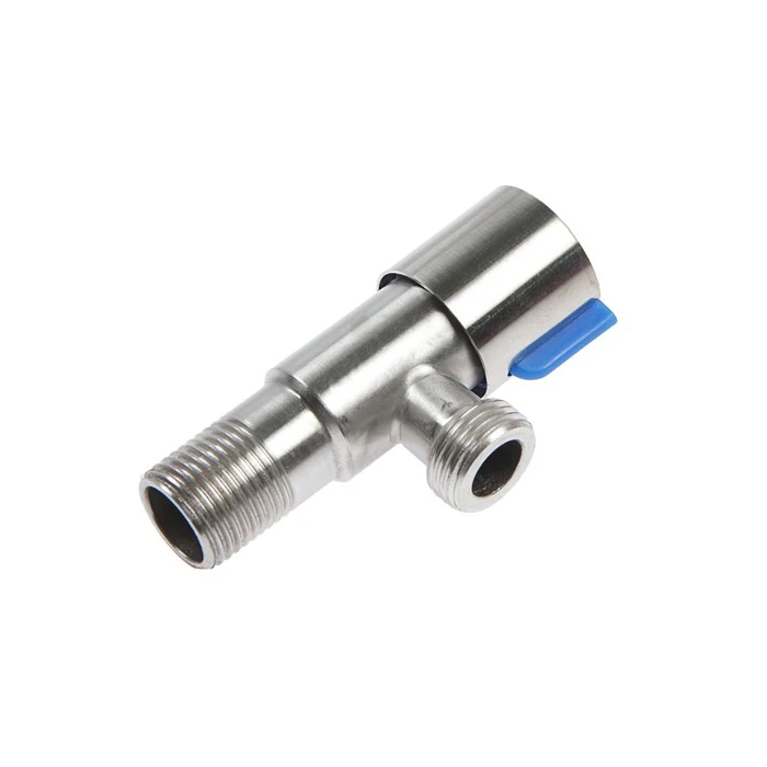 Кран шаровой Accoona A473C-4 1/2"х1/2" наружная резьба для быт. приборов угловой синий