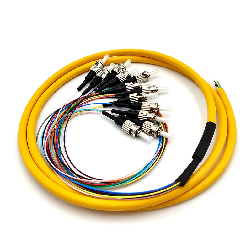 

Fiber Optic Bundle Pigtail ST/UPC 12 Core Pigtail factory Patch Cord Free Shipping