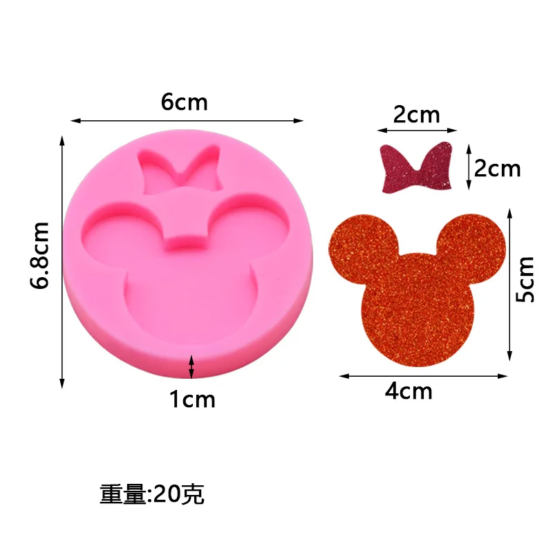 Форма силиконовая для украшения торта сделай сам милый мышонок съедобный бант