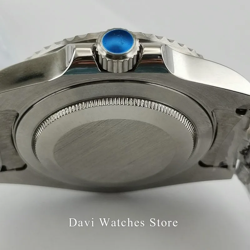 40 мм Bliger/стерильные Роскошные мужские часы красный GMT автоматические черные из