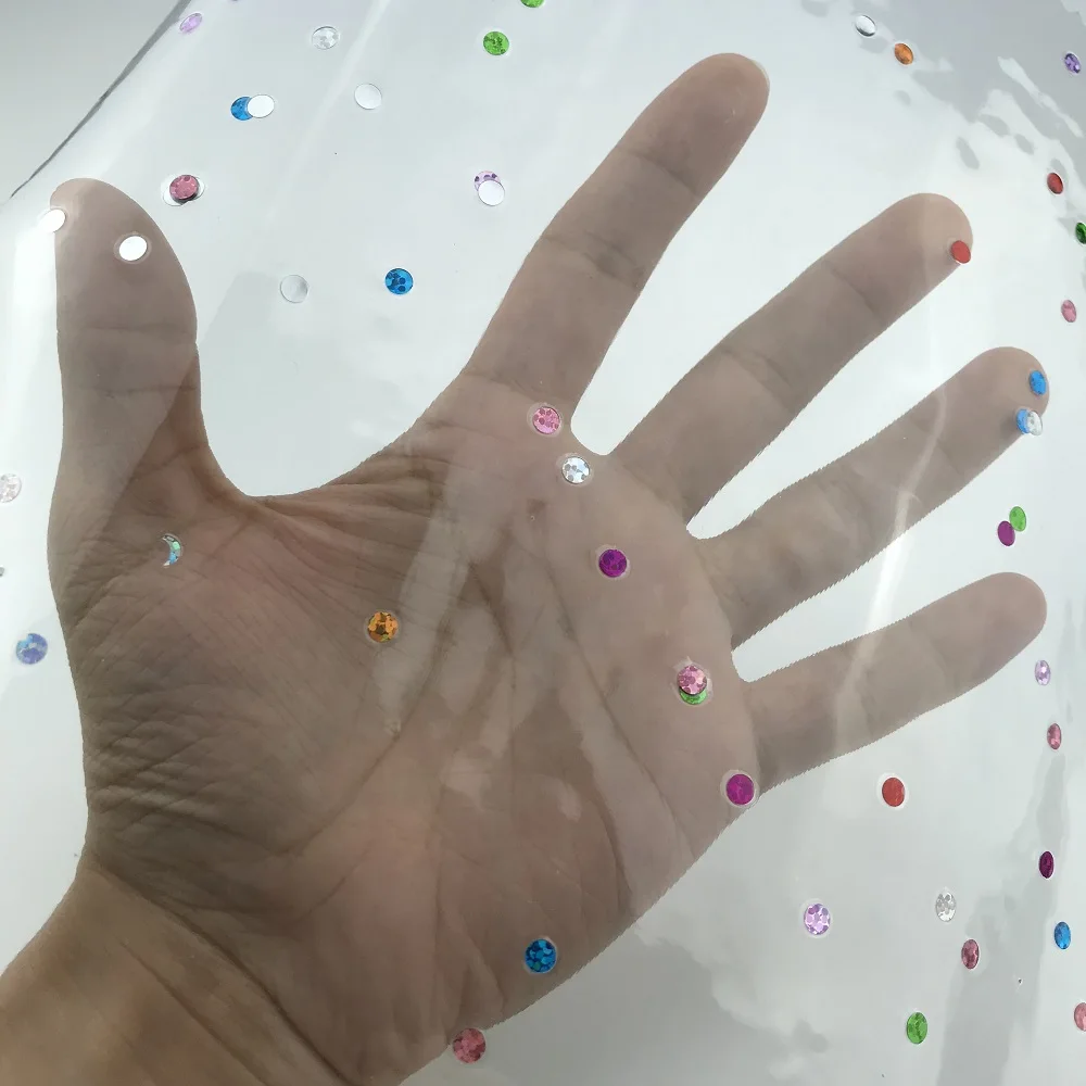 

Ткань ПВХ для ручной работы с вышивкой блестками, дизайнерская ткань, кожа, водонепроницаемая ткань, дождевик, сумка, скатерть, ткань и сумки