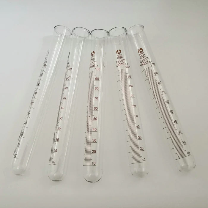 

5pcs/lot 100ml Graduated Clear Glass Test Tube U-shaped Bottom Long Transparent Test Tube School Lab Chemical Experiment