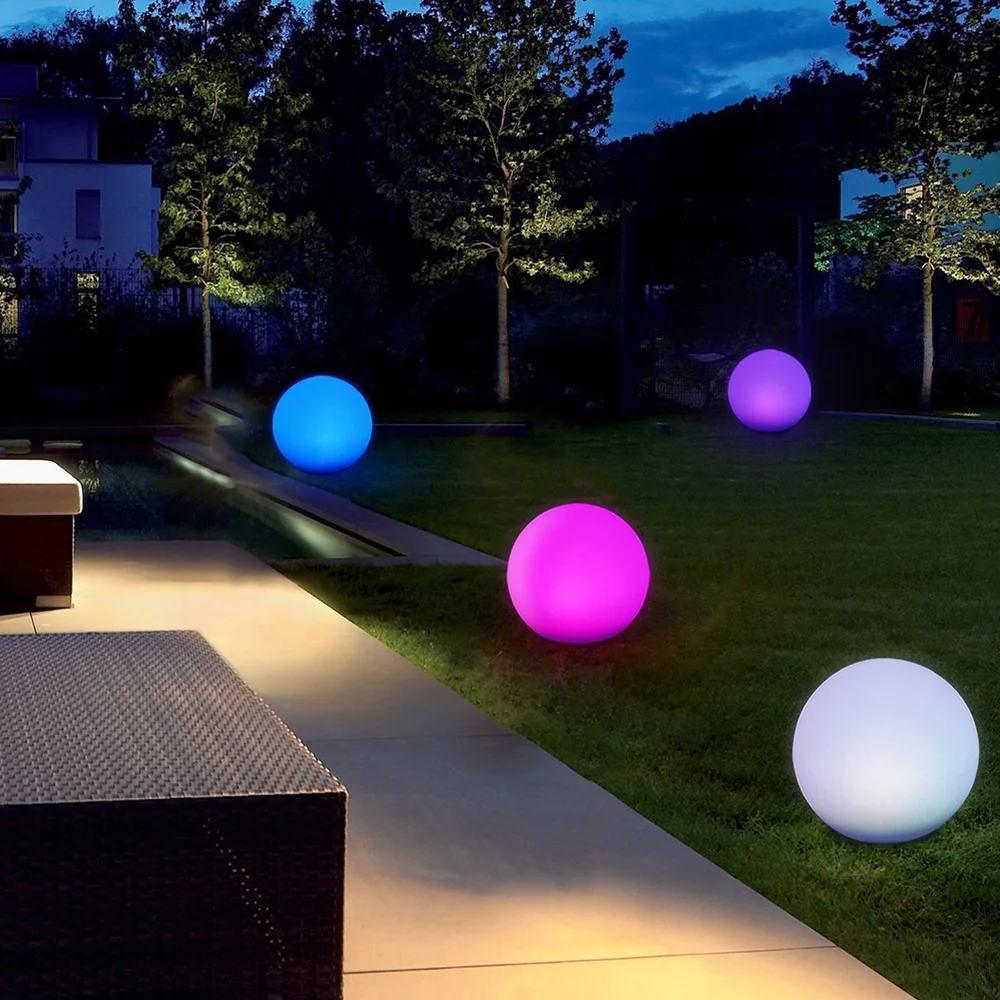 

Waterproof Glowing Inflatable Luminous PVC LED Decorative Beach for Home Outdoor (White)