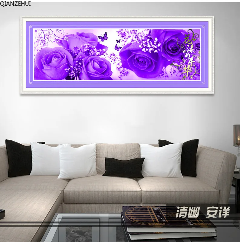 Алмазная вышивка QIANZEHUI картина из круглых страз в настроении для любви полная