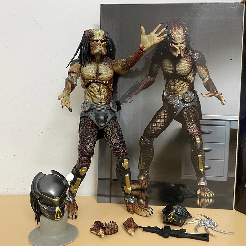 

The Predator Lab Escape Fugitive Predator Action Figure With Light-Up LED Mask Ultimate Action Figure Toy NECA Doll Gift