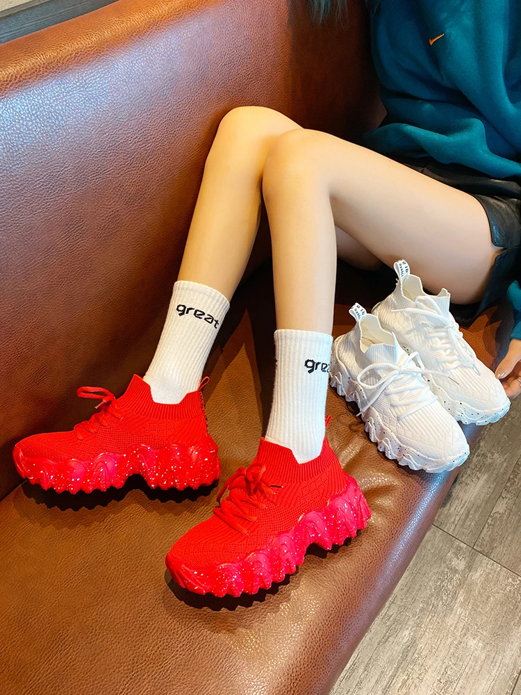 Новинка 2019 женская модная увеличивающая рост повседневная обувь весна и лето